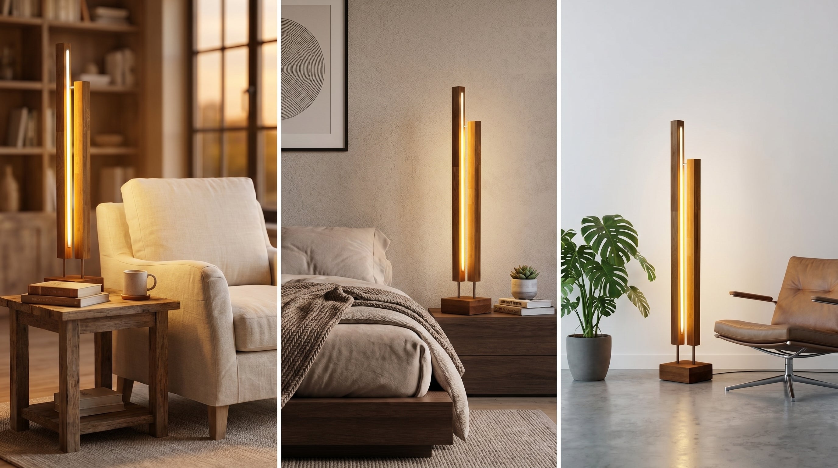 Amber Lamp ambient lighting in a modern interior