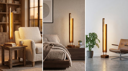 Amber Lamp ambient lighting in a modern interior